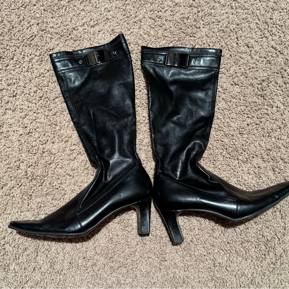 Franco Sarto Black Heeled Boots